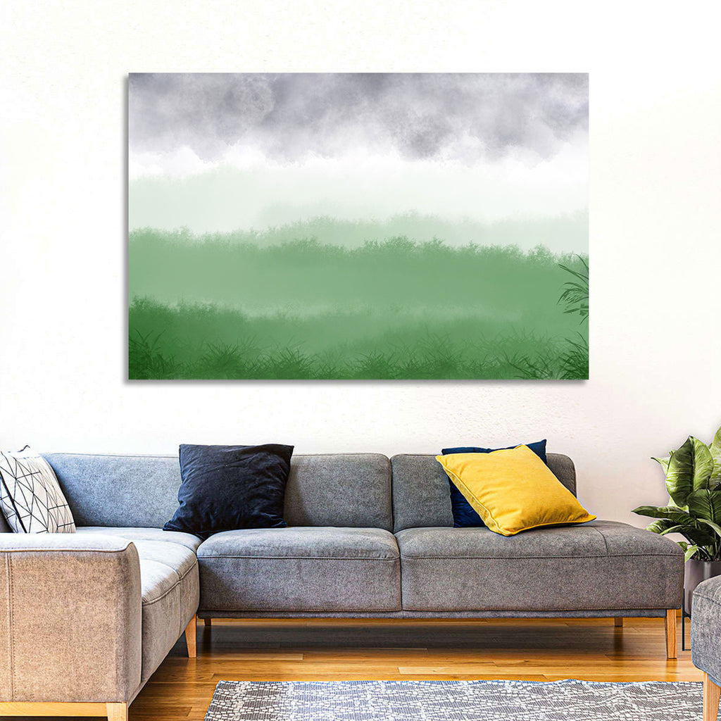 Misty Green Fields Wall Art