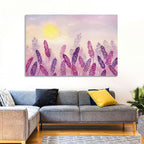 Sunlit Lavender Field Wall Art
