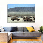 Mrap Vehicles in Desert Landscape Wall Art
