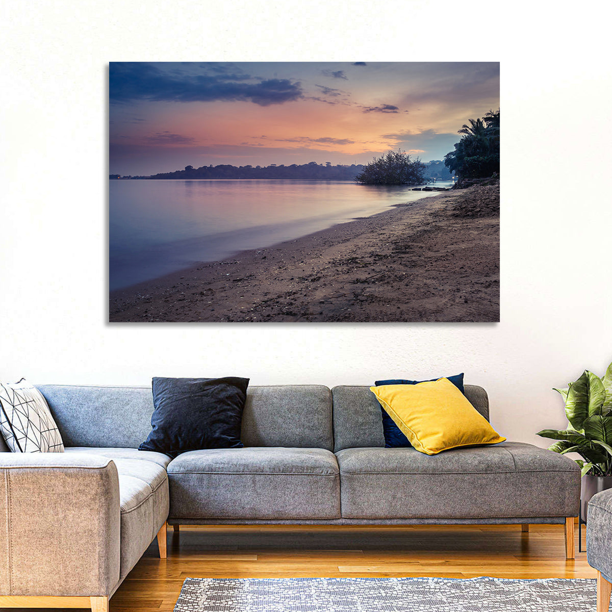 Lake Victoria at Dusk Wall Art in a room, landscape