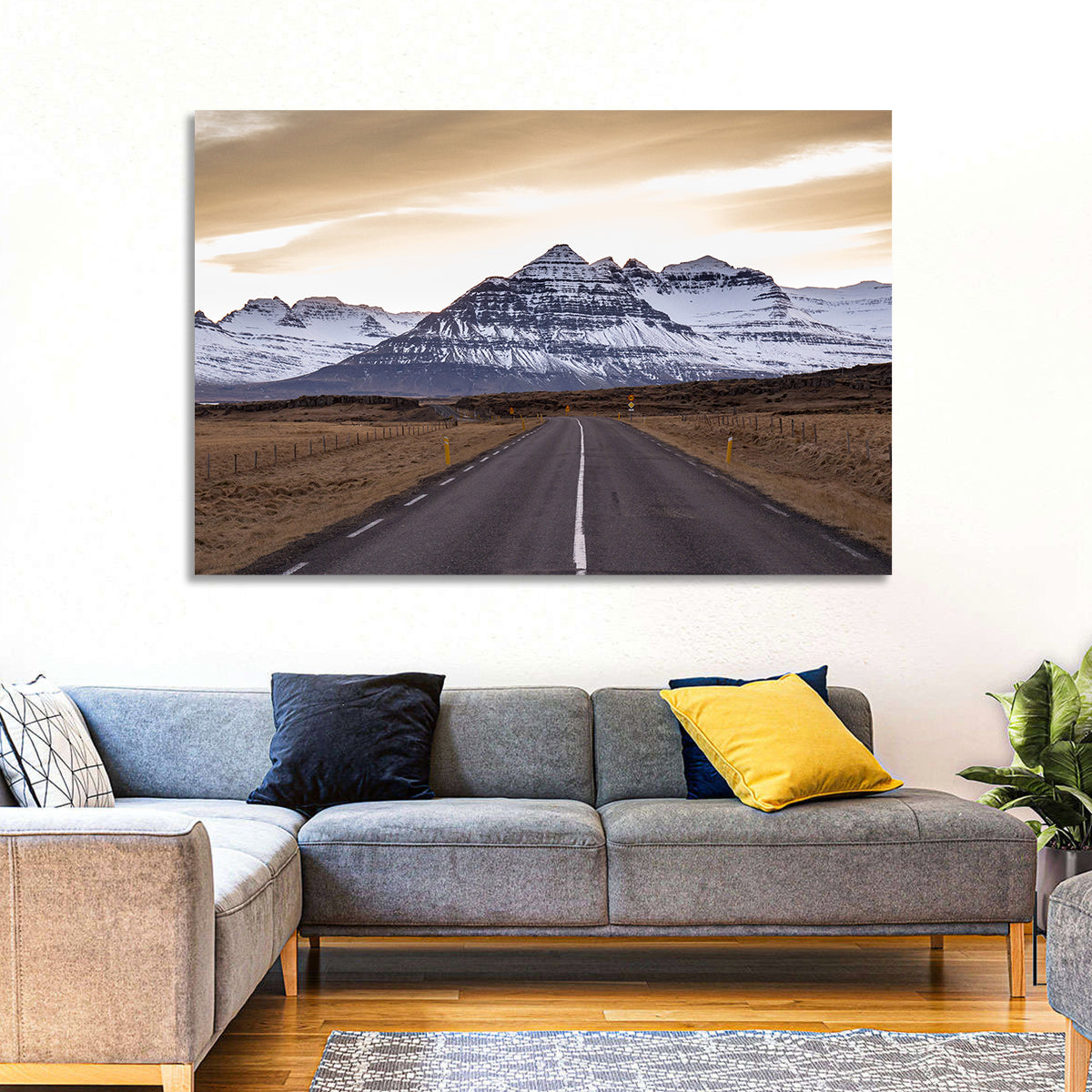 East Fjords Road at Dusk Wall Art
