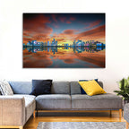 Hangzhou Golden Sphere Skyline at Dusk Wall Art
