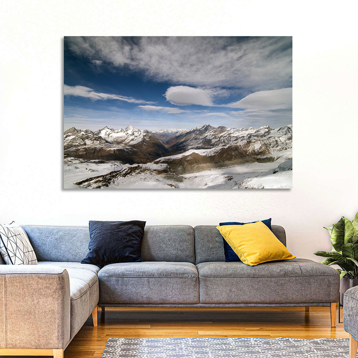 Snow-capped Peaks of Zermatt Wall Art