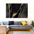 Diagonal Gold Veined Marble Wall Art
