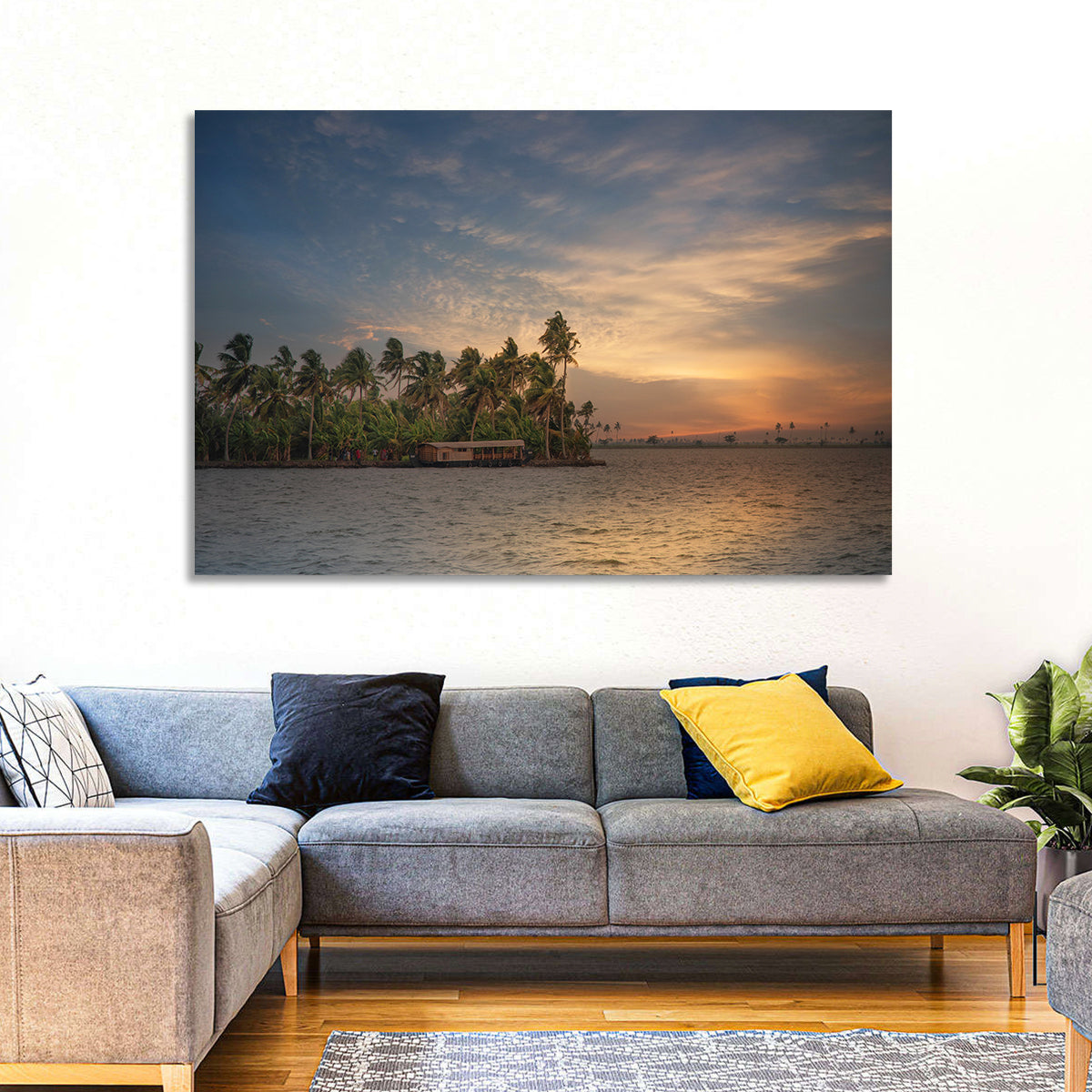 Vembanad Lake Sunset Wall Art