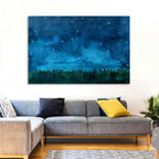 Starry Meadow Nightscape Wall Art