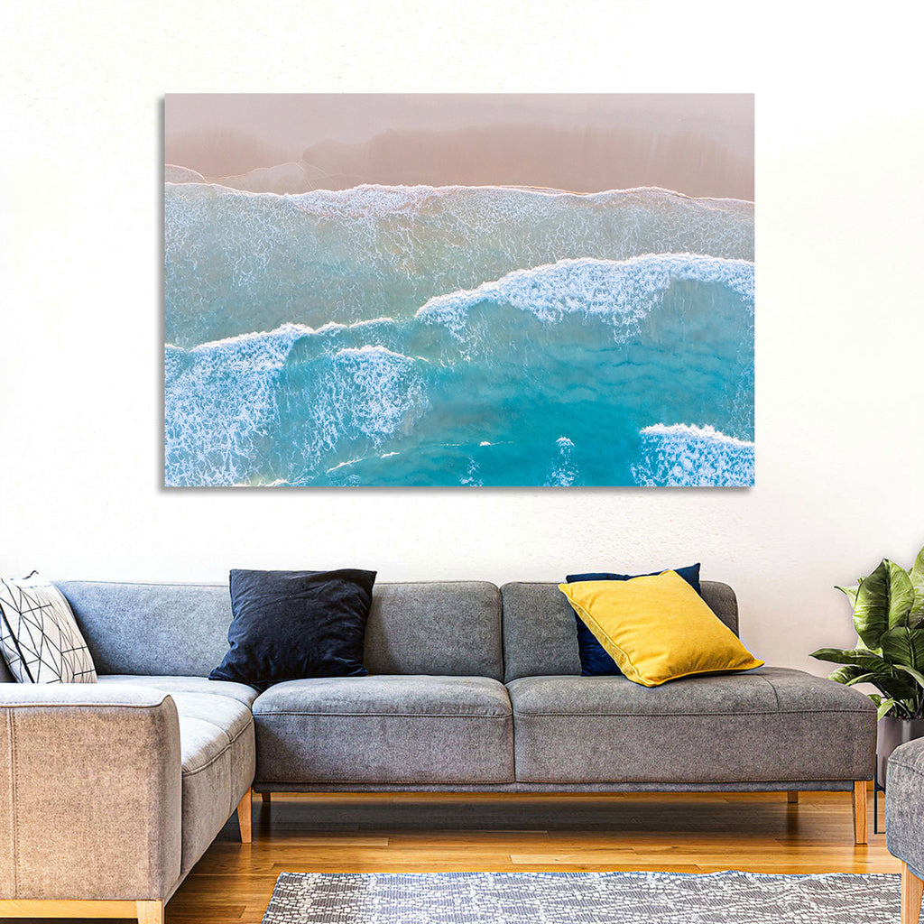 Turquoise Shoreline Aerial View Wall Art