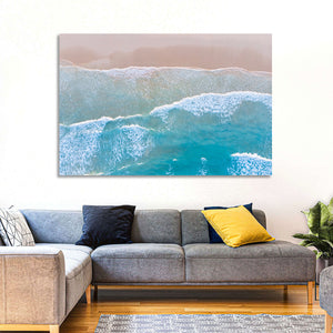 Ocean Beach Waves Aerial Wall Art