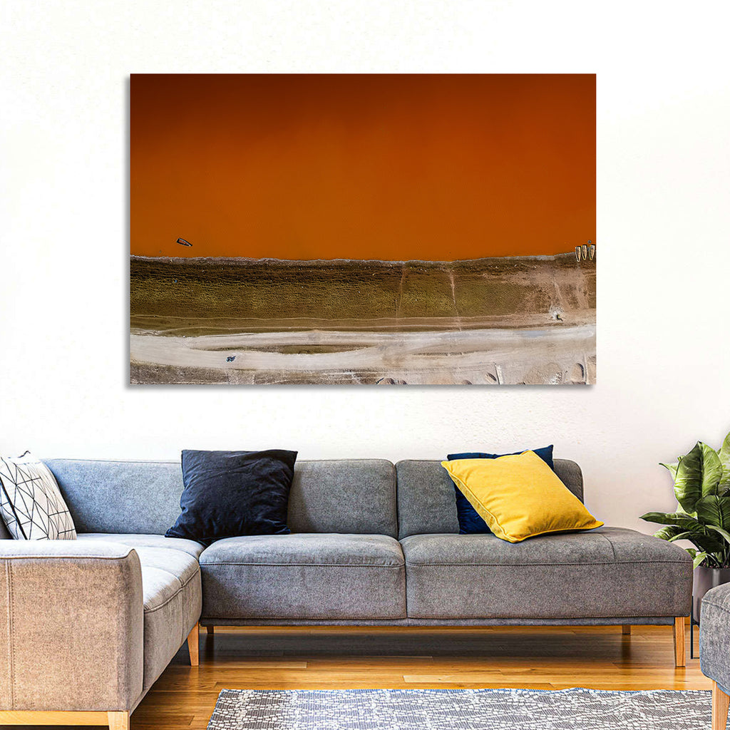 Lake Retba Aerial View Wall Art