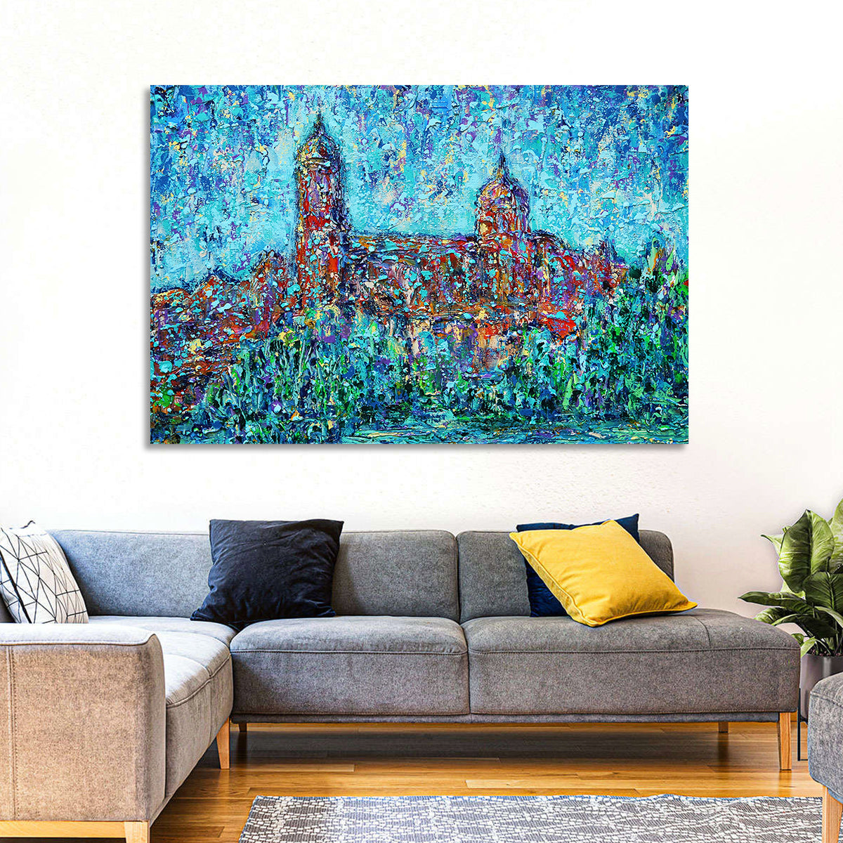 Salamanca Dual Domes Reflection Wall Art in a room, landscape