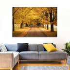 Golden Autumn Road Wall Art