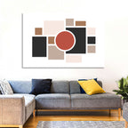 Terracotta Geometric Circle Composition Wall Art