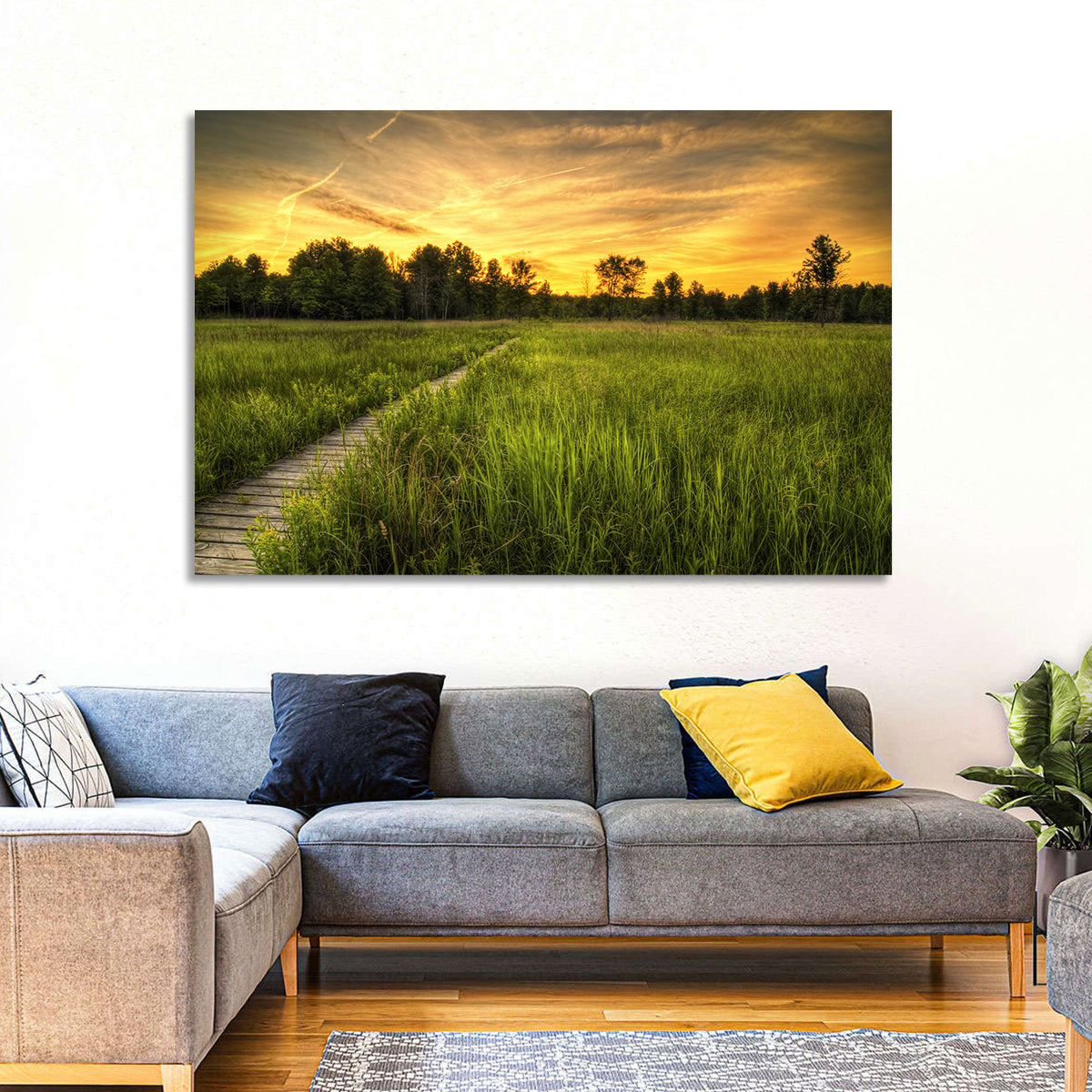 Irwin Prairie Boardwalk Sunset Wall Art