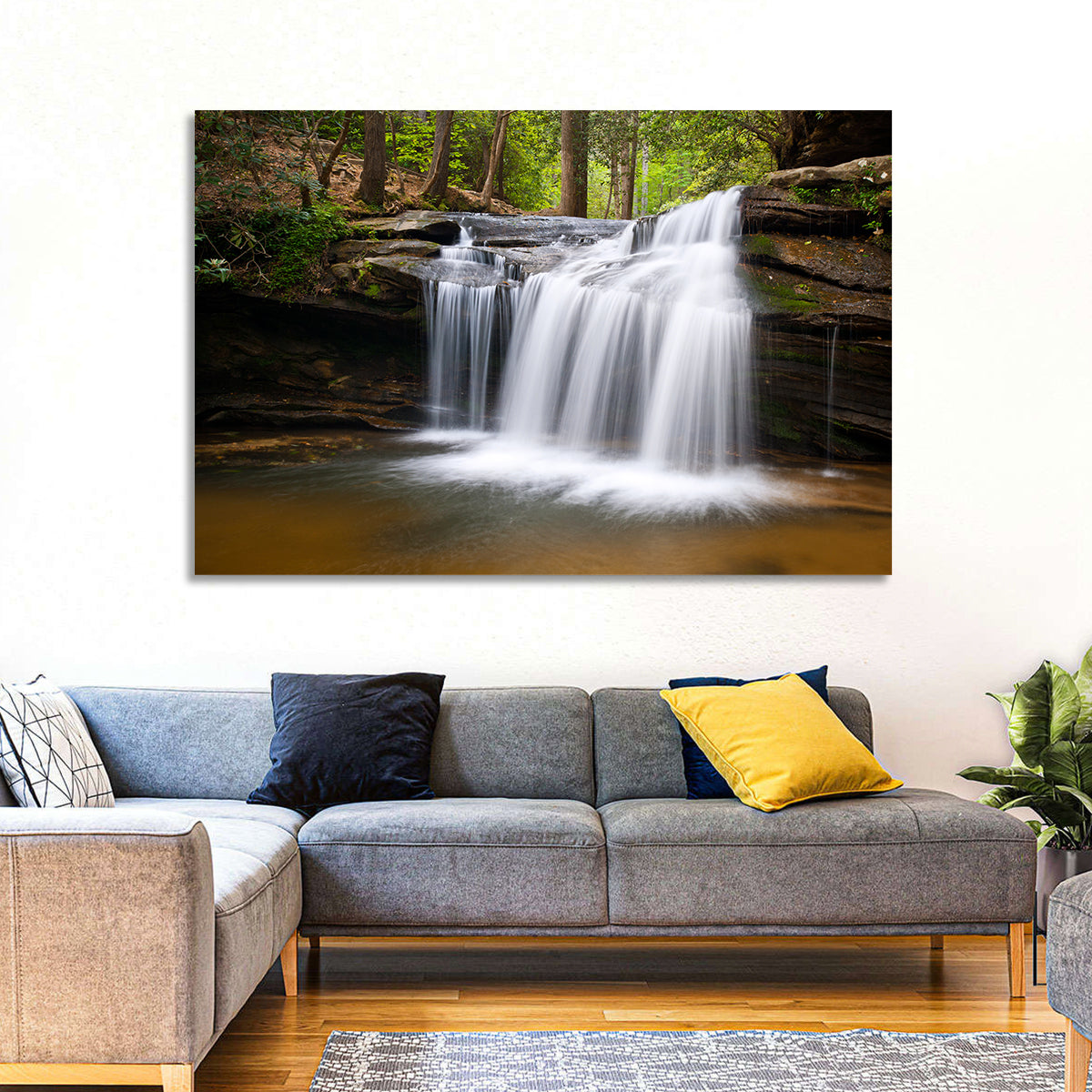 Table Rock State Park Waterfall Wall Art in a room, landscape