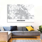 Amsterdam City Map Wall Art