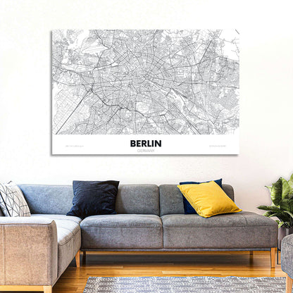 Berlin City Map Wall Art