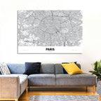 Paris Aerial Map Wall Art