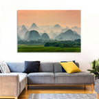 Misty Karst Mountains Wall Art