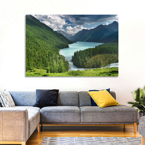 Siberia Woods Mountain Lake Wall Art