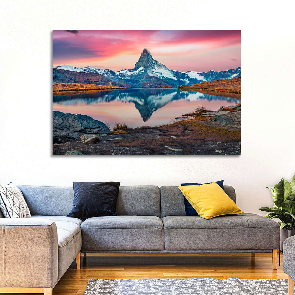 Matterhorn Reflection at Stellisee Wall Art