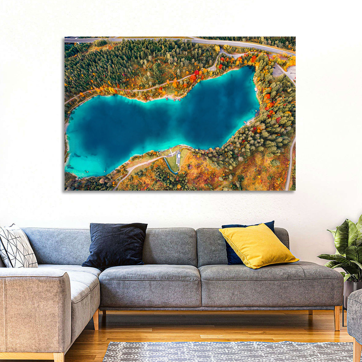 Urisee Lake Wall Art in a room, landscape