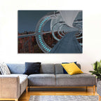 Futuristic City Tunnel with Moon Wall Art