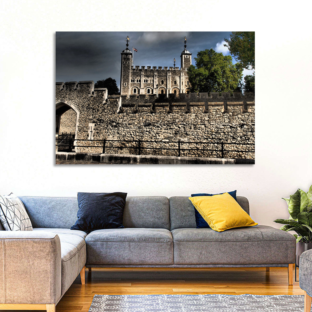 Tower of London Wall Art in a room, landscape