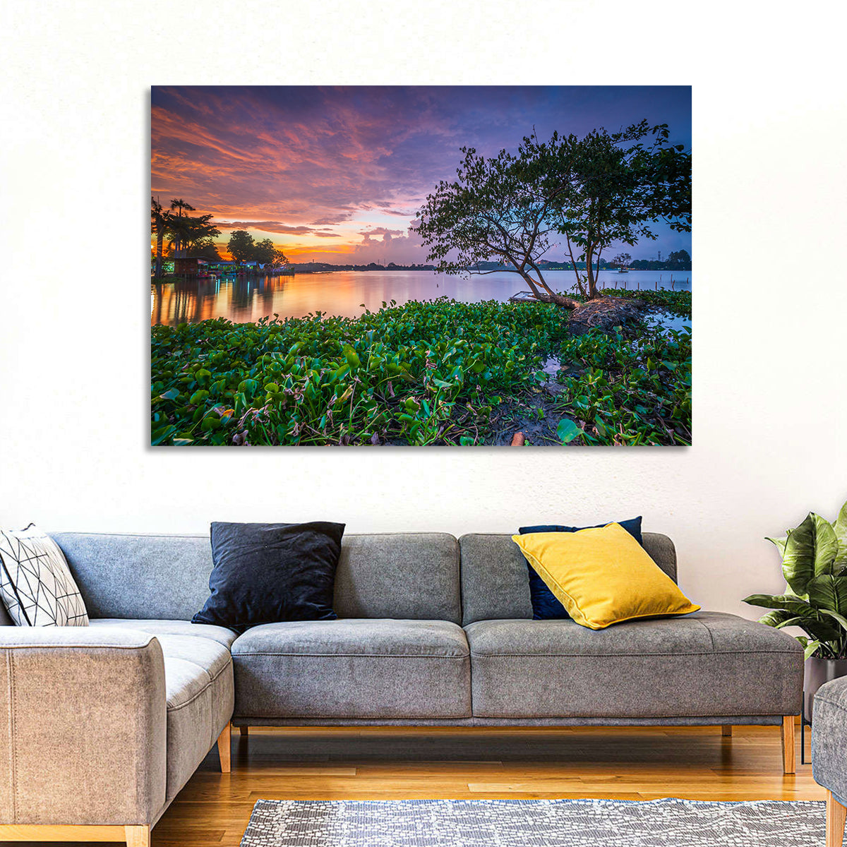 Cipondoh Lake Hyacinth Sunset Wall Art