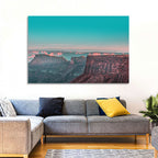 Sunlit Canyon Rim at Dusk Wall Art