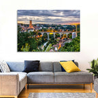 Zähringen Bridge at Twilight, Fribourg Wall Art