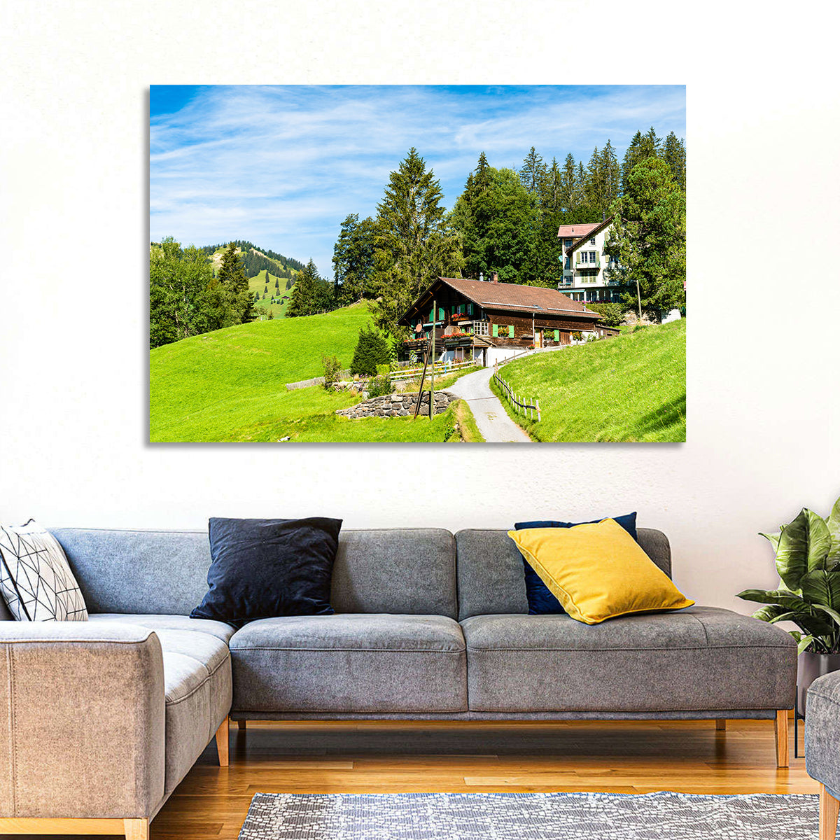 Wengen Alpine Chalet Path Wall Art