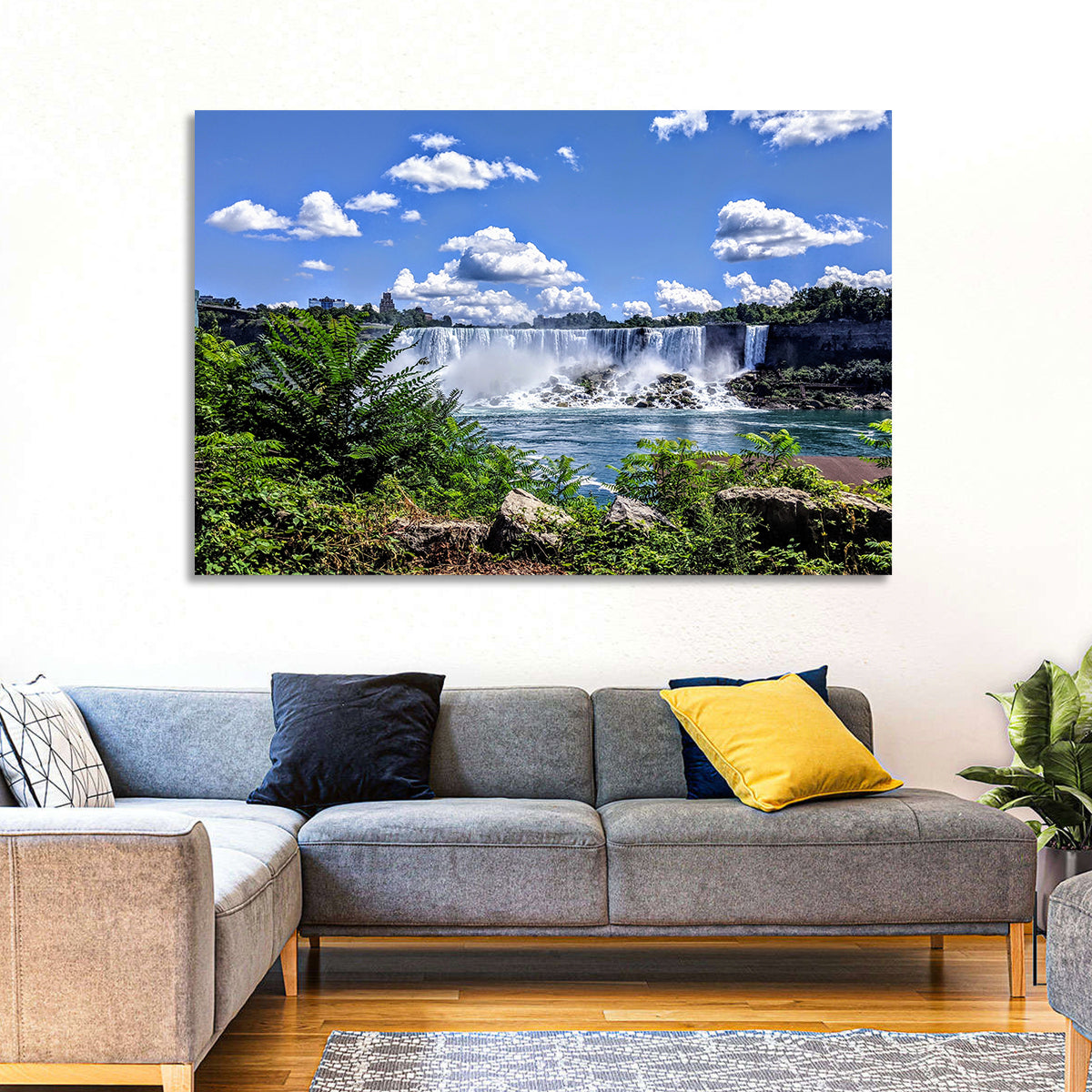 Niagara Falls Horseshoe Cascade Vista Wall Art in a room, landscape