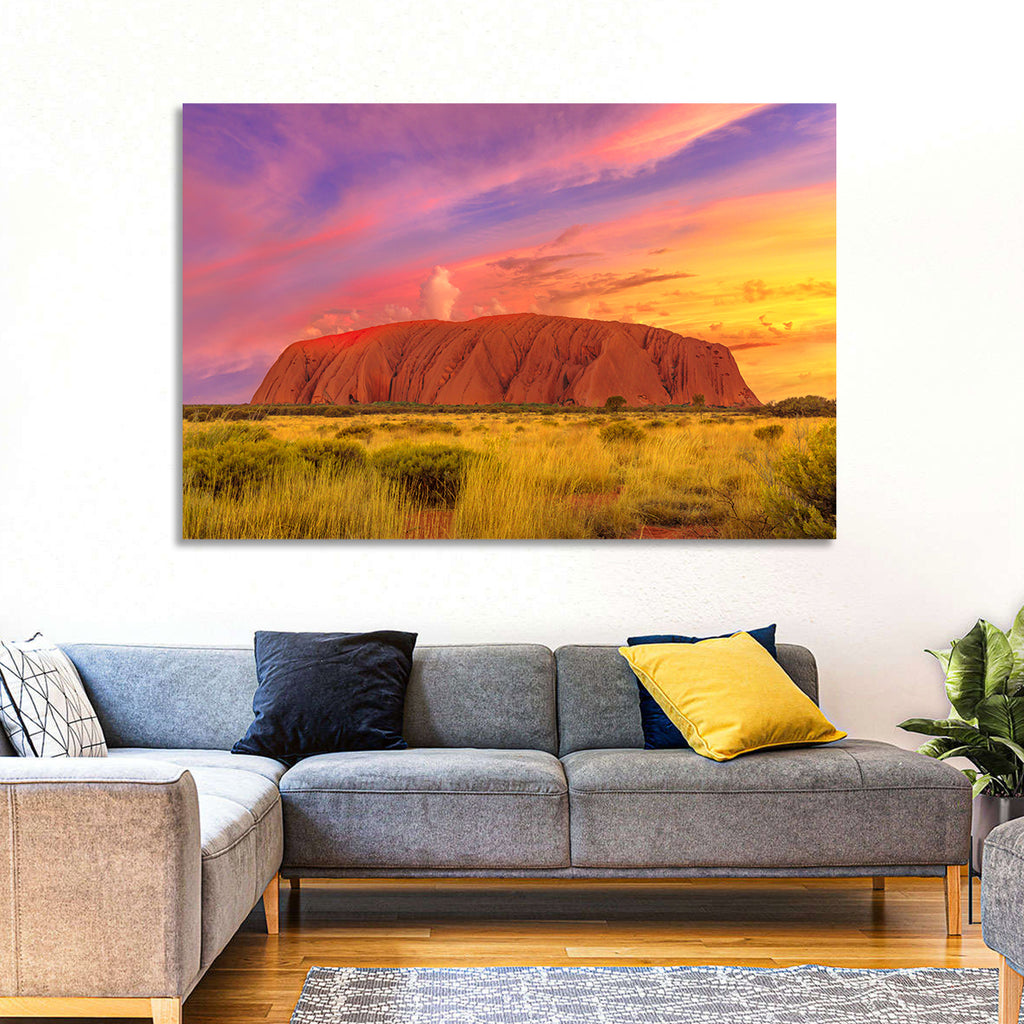 Uluru Golden Hour Sunset Wall Art