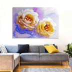 Diagonal Rose Pair Study Wall Art
