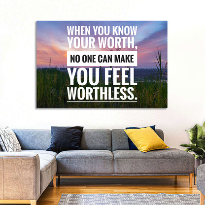 When You Know Your Worth Wall Art