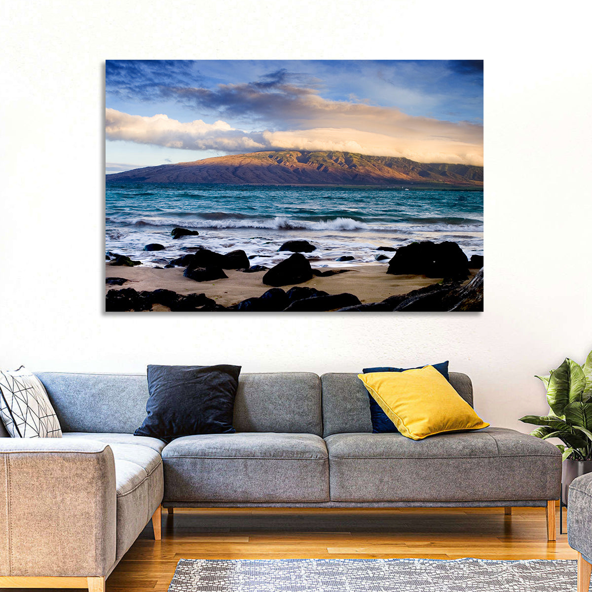 Kihei Golden Coastline Wall Art
