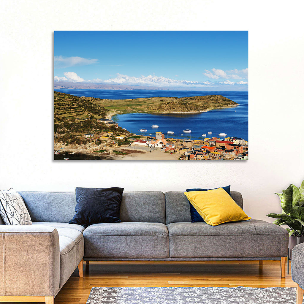Isla Del Sol Village on Lake Titicaca Wall Art