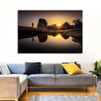 Hemakuta Hill Sunrise Temples Wall Art