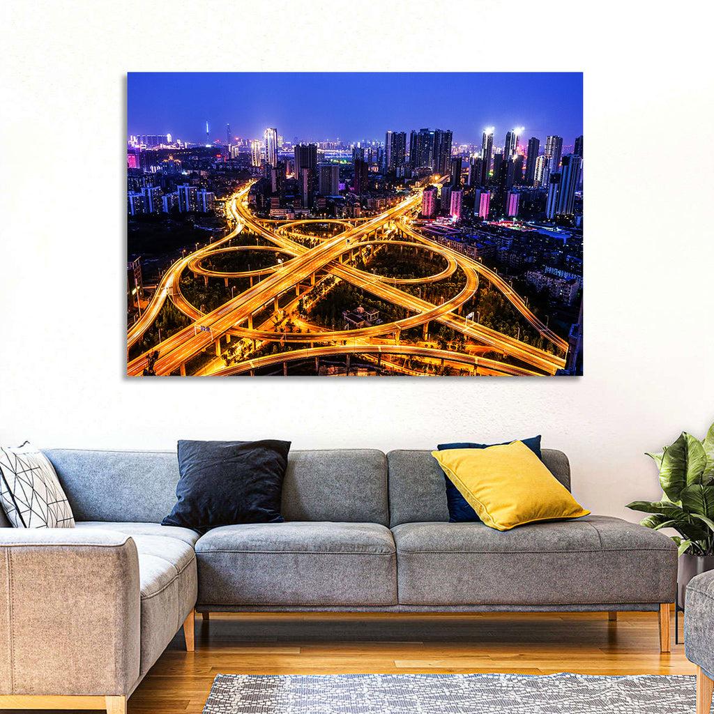Hanyang District Interchange Nightscape Wall Art