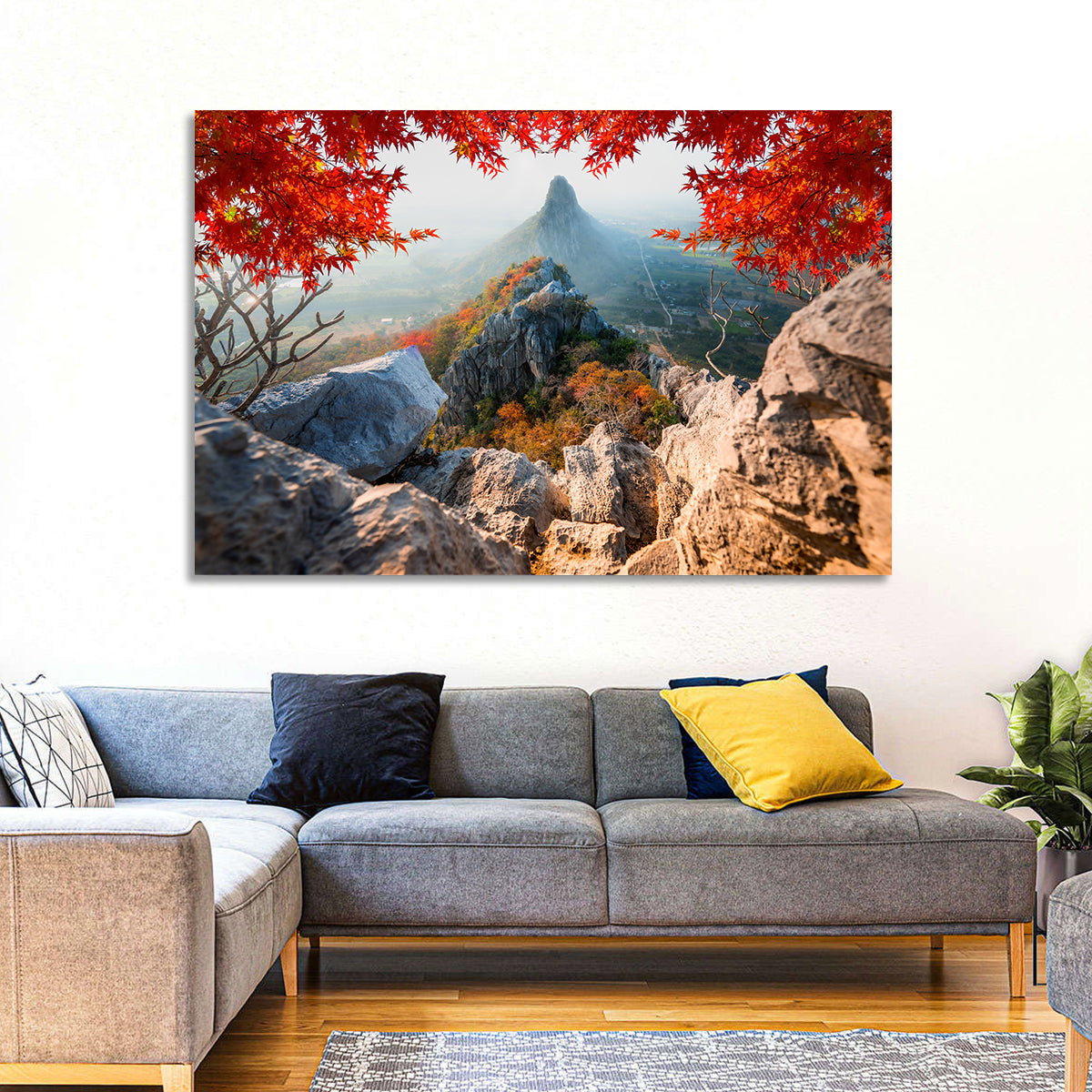 Khao Nor Maple Framed Peak Wall Art in a room, landscape