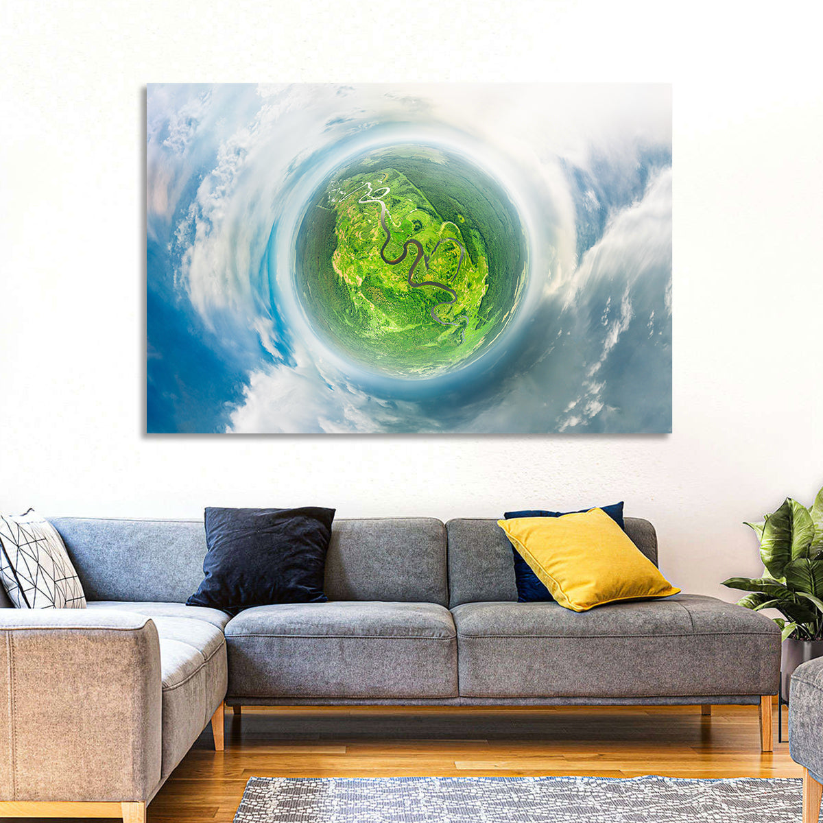 Spherical Forest from Space Wall Art