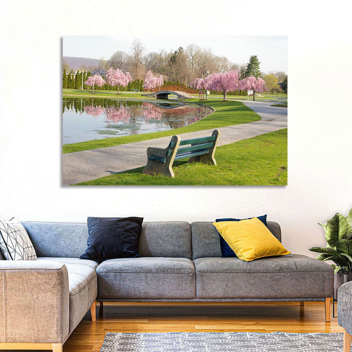 Harrisburg Park Cherry Blossoms Wall Art