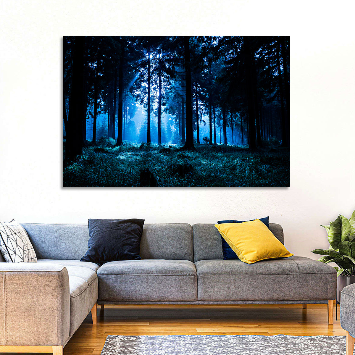 Thuringia Forest at Dusk Wall Art in a room, landscape