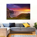 Cliffs of Moher Sea Stack at Sunset Wall Art