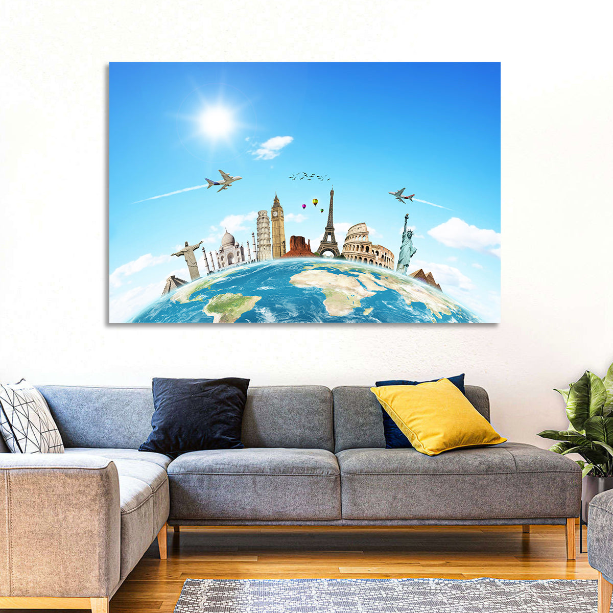 World Monuments Montage Wall Art