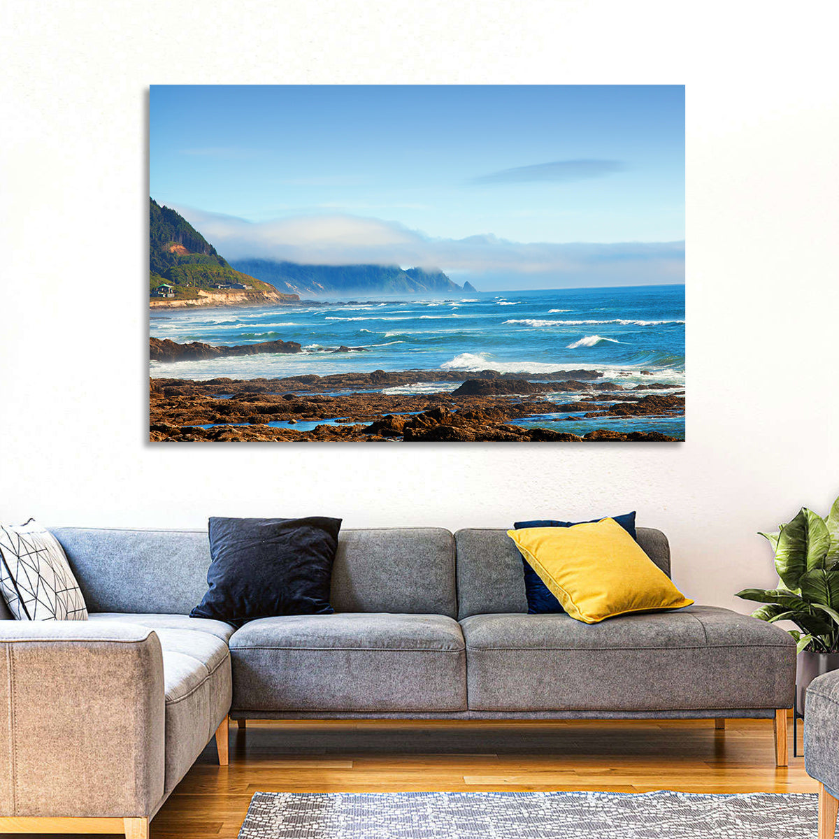 Misty Oregon Coast Tide Pools Wall Art