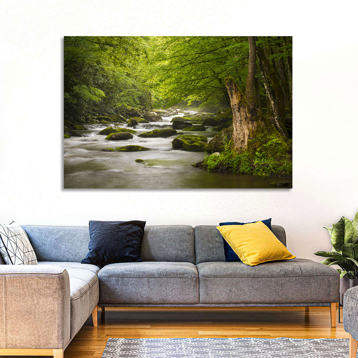 Tremont River Wall Art in a room, landscape