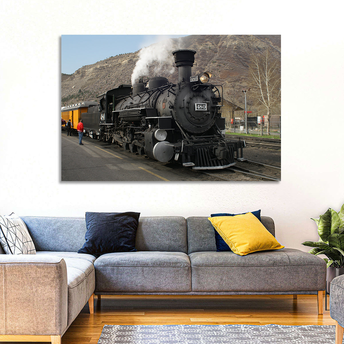Durango Steam Locomotive No. 480 Wall Art in a room, landscape