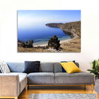Titicaca Cliffs and Turquoise Water Wall Art