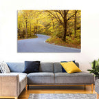 Winding Road Through Autumn Foliage Wall Art